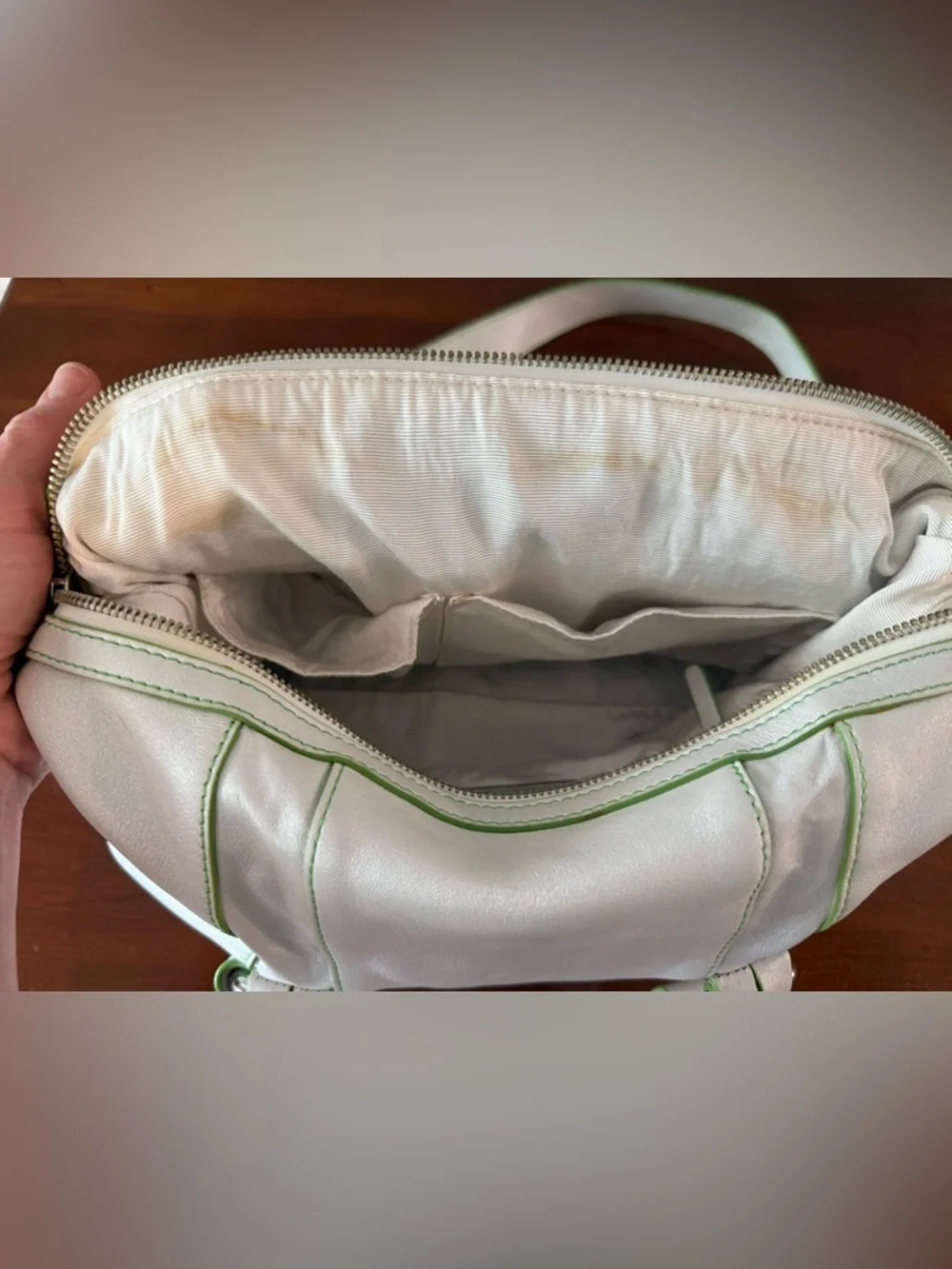 Elliott Lucca Pearly White Leather Shoulder Bag | Y2K Charm Bag Spring Summer 🤍 - Picture 11 of 16